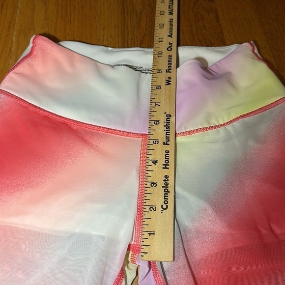 Victorias Secret Sport Knockout Tight Sheer Shorts Striped Colorful Pink Red S - Picture 11 of 13